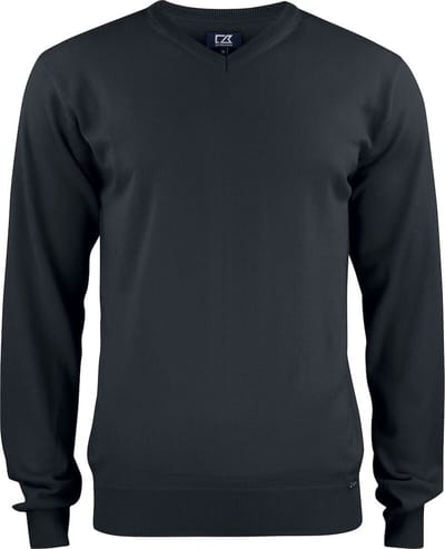 Cutter & Buck Everett V-neck Heren 355430 - Zwart - M