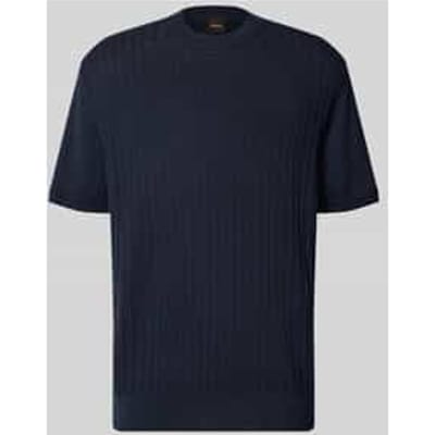 regular fit T-shirt van mix van katoen en linnen model 'KAJORDINO'