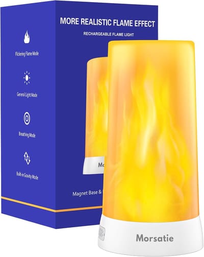 LED Vlam Lamp - Kaarsen Sfeerverlichting - Decoratie Binnen Buiten - Zwaartekracht Sensor - 13 cm Hoog - Niet Gespecificeerd