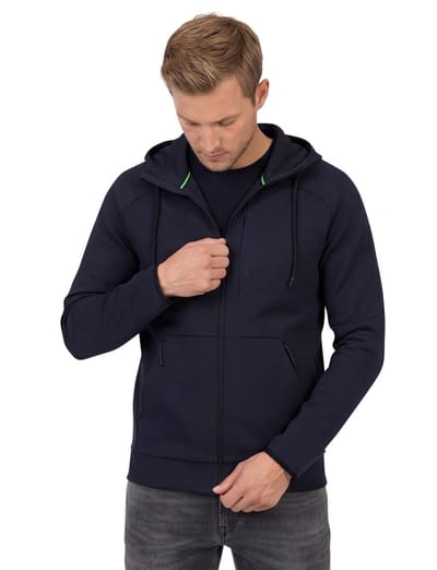 Hugo Boss Hoodie rits donkerblauw