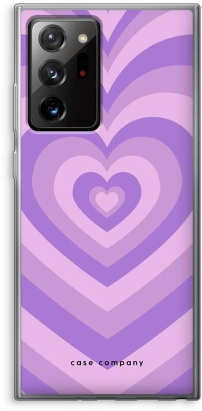 Case Company® - Hoesje geschikt voor Samsung Galaxy Note 20 Ultra hoesje - Hart Paars - Soft Cover Telefoonhoesje - Bescherming aan alle Kanten en Schermrand