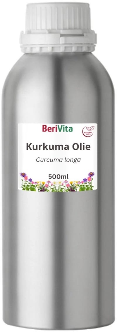 Kurkuma Olie 500ml - Pure Etherische Curcuma Olie - Turmeric Oil