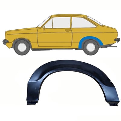 Reparatiepaneel achterspatbord voor Ford Escort 1974-1980 / Links