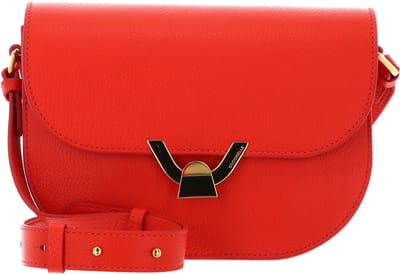 COCCINELLE Leren Schoudertas Dew Crossbody Grained Leather Gazpacho Oranje