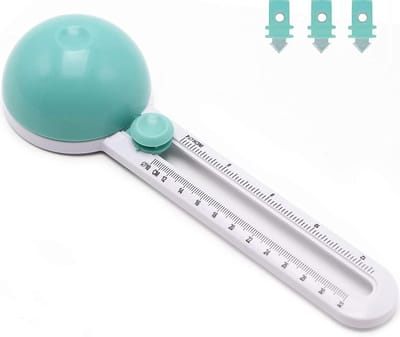 Cirkel Snijder 3 Vervangbladen – Verstelbare Compas Cutter 4” - 12.5” – Voor Papieren en Foto’s Snijden - groente