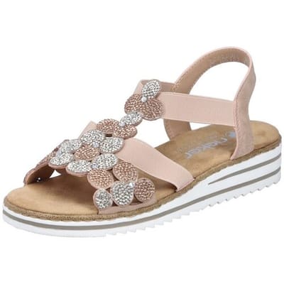 Rieker Sandalen Plat Sandalen Plat - Roze - Maat 38