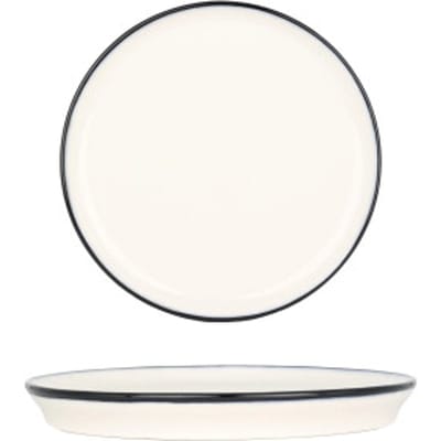 Bonna Dessertbord - Linea Black - Porselein - 16 cm - set van 6