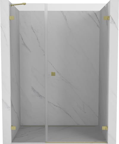 Mexen Lunar-B draaideur douche rechts 140 , transparant, goud geborsteld - 832S-140-050-55-00-P