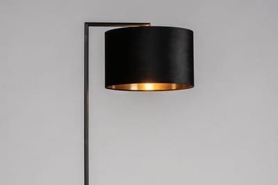 Lumidora Vloerlamp 31087 - BRED - E27 - Zwart - Goud - Metaal