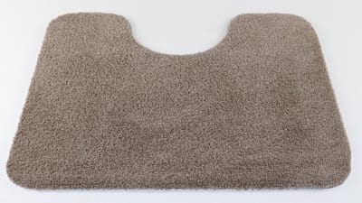 Set - PRIMA - Soft - WC mat - 50x60cm - antislip - met uitsparing 21cm - en - Badmat - 50x70cm - beige taupe - antislip
