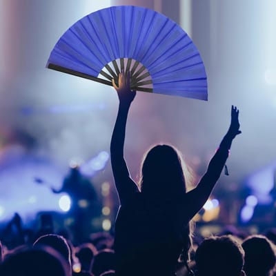 Holografische Vouwhandfan voor Line Dance, Ideaal voor Feestjes en Evenementen