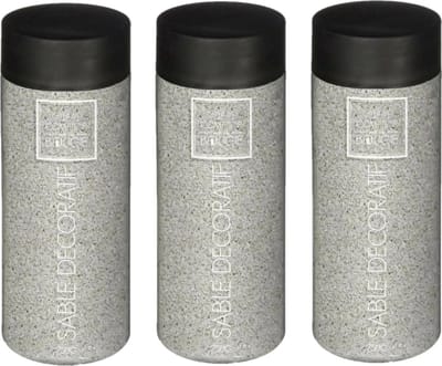 Atmosphera decoratie zand - 3x - lichtgrijs - 750 gram - Zandkorrels/hobby vulmateriaal