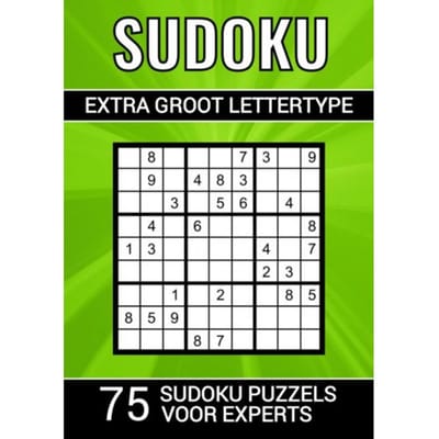 Sudoku Extra Groot Lettertype - 75 Sudoku Puzzels Voor Experts - Puzzelboeken & Meer