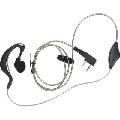 2-Weg Radio Headset 2-Pin Flexibele Zwarte Kabel Headset met PTT-knop G-vorm voor Kenwood KPG TH TK
