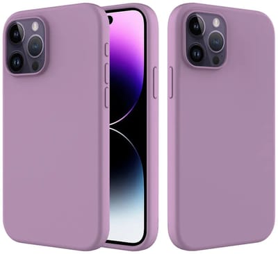 MobyDefend Hoesje - Geschikt voor iPhone 14 Pro - Matte Siliconen Backcover - Paars