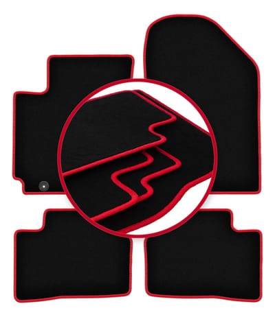 CARLUX-RED automatten voor: Kia Picanto II JE hatchback (2011-2017)