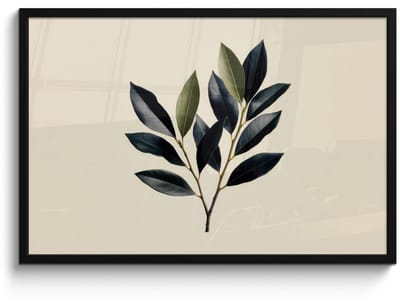 Poster in lijst - Fotolijst 90x60 cm - Posters - Ovaal - Olijfgroen - Simpel - Posterlijst zwart - Decoratie - Wanddecoratie woonkamer - Muurdecoratie slaapkamer