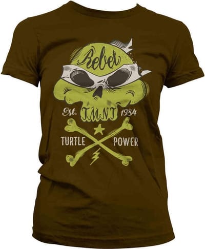 Teenage Mutant Ninja Turtles Dames Tshirt -S- Rebel Turtle Power Bruin