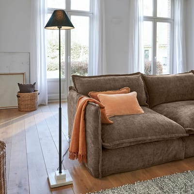 LOBERON Vloerlamp Orvienne zwart/wit