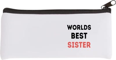 Akyol - worlds best sister Etui - Zus - de beste zus - verjaardagscadeau - verjaardag - cadeau - cadeautje voor zus - zus artikelen - kado - geschenk - gift - 20 bij 9 cm