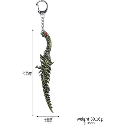 14cm Anneau Lame de Lune Sombre Porte-clés Eldens Croc du Chien de Chasse Porte-clés Accessoires Cosplay Ventilateurs Hommes Femmes Bijoux de Sac à Dos black