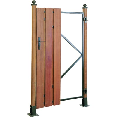 Intergard Poortframe tuinpoort verstelbaar zwart 90x155cm