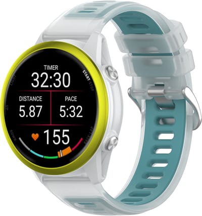 Stravo Smartwatch Bandje 20mm - Siliconen Bandje - geschikt voor Samsung Galaxy Watch 7 6 5 4 - Classic - Garmin Vivoactive 5 3 - Forerunner 245 - Venu SQ 2 - Vivomove - Huawei - Jelly siliconen horlogebandje - Universeel 20mm - Blauw