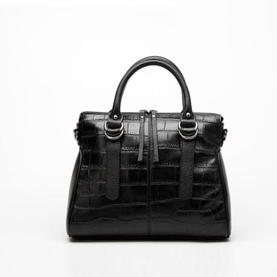 Echt Lederen Dames Tas Krokodillenpatroon Bovenlaag Koeienhuid Dames Handtas Veelzijdige Lederen Éénschouder Diagonale Straddle Tas Dames Stijl gray