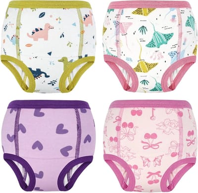 Potty Training Broekjes - Oefenondergoed - Zindelijkheidstraining - Lekvrije Padding - 4 Stuks - Meerdere Kleuren