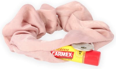 Lajetti - Scrunchie Roze met Rits - Zakje - Verstop Scrunchie - Haarelastiek Haaraccessoire