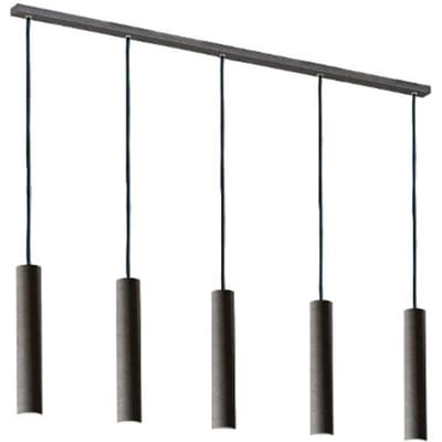Argon Hanglamp Brenta, antraciet, staal lengte 110 cm 5-lamps