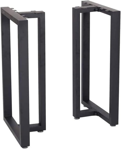 Gietijzeren Salontafelpoten - Metalen Tafelpoten Vierkant - Meubels Maken - Heavy-Duty Ijzer - H28''xW18'' - Zwart