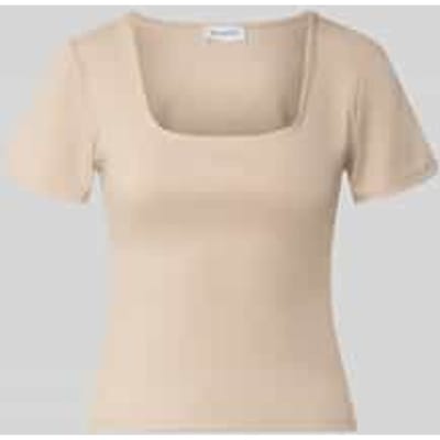 Slim Fit t-shirt met vierkante hals model 'Kalina'