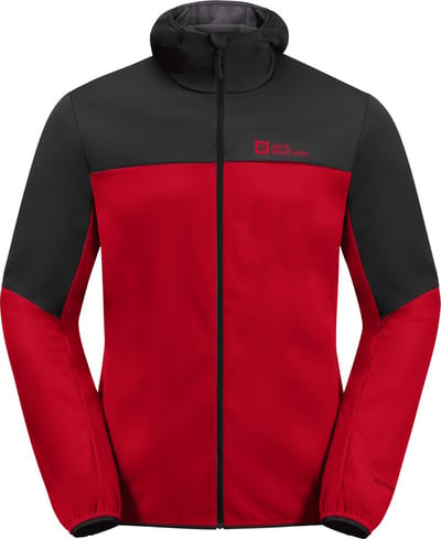 Jack Wolfskin FELDBERG HOODY M Heren Outdoorjas - rode gloei- Maat S