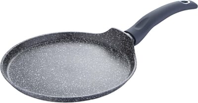 Pannenkoekenpan Rond - Koekenpan Crêpe - Ontbijt Bakken - Marmer Antiaanbaklaag - 24 cm Diameter - Zwart