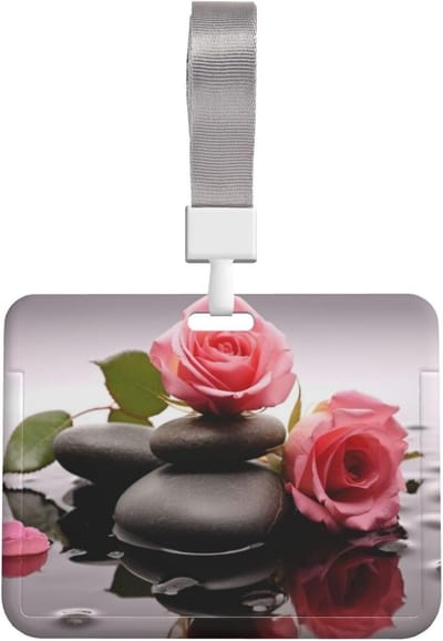 ID-kaart houder - Naamplaatje badge - Dagelijks gebruik - Waterdicht en stofdicht - 10 x 8 cm - Bloemenprint