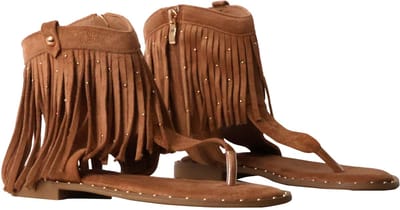 Platte sandalen met rits van R and Be