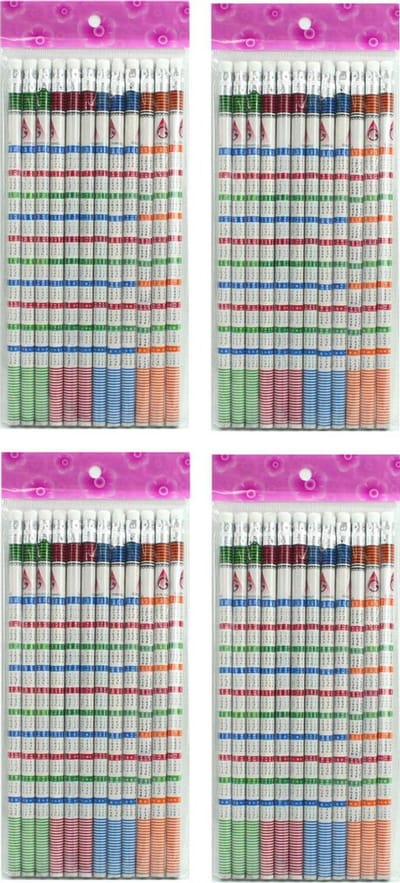 Potlood | Tafels Leren | Reken Potloden | 48 stuks