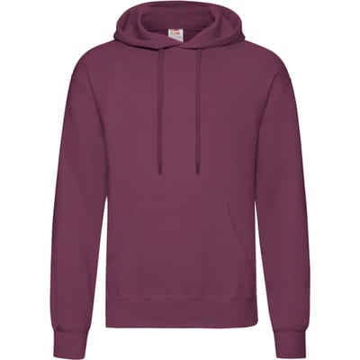 Fruit of the Loom Lichtgewicht uniseks Adult Polycotton Hoodie (Bourgondië)