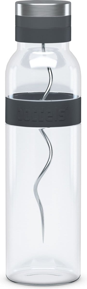 Karaf met Spies en Filter, 1.1 L, Glas, Siliconen, Antraciet Grijs - Boddels | Sund