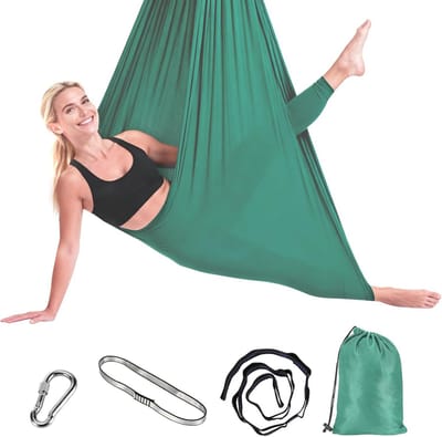 Hangmat Nylon - Comfortabel Relaxen - Buiten Ontspannen - Zacht Stevig Materiaal - 280 x 150 cm - Groen