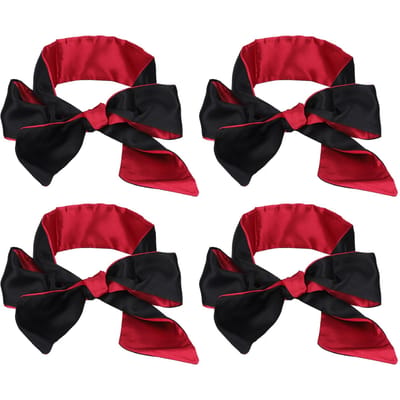 4 Stuks Zijden Doek Oogmasker Slaap Oogschaduw Blinddoek Stropdas voor Valentijnsdag Cadeau 150cm