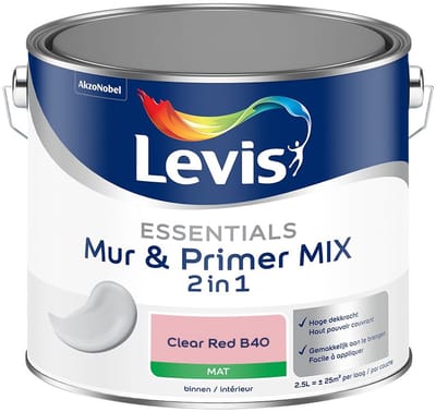 Levis - Essentials Mur & Primer Mix - Clear Red B40 - Mengverf - 2,5 L