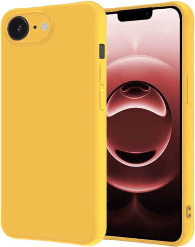 Hoesje - Geschikt voor Apple iPhone 16e / 17e - Sterk & Shockproof - Hoes Cover - Siliconen Case - Geel