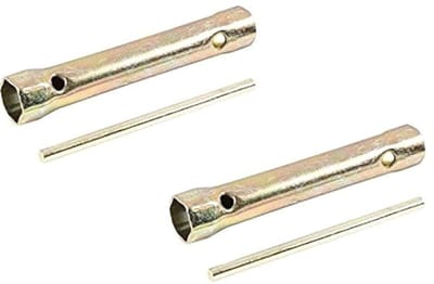 Dailygoods- Bougiesleutel Set - Dubbele Maat 16mm/18mm - Lengte 150mm - Ergonomisch Ontwerp - Hoogwaardige Duurzaamheid - Galvaniseerde Afwerking - Steeksleutel