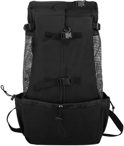 Dailygoods- Hondenrugzak met trekkoord - Puppy Draagzak - Veiligheid/Comfortabel - Lichtgewicht - Waterdicht - Verstevigde Onderkant - Hondendraagtas