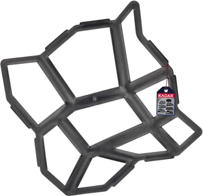 KADAX Pleistersteenvorm van kunststof, betonvorm, looppad, bekisting vorm, vorm voor straatstenen, springplankvorm, bestratingssjabloon (41,8 x 42,3 x 3,8 cm, patroon 3)