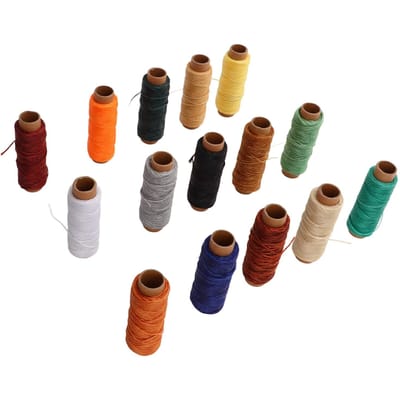 15 stuks Gewaxt Garen 15 Kleuren 50 Meter Lengte DIY Maken Leer Gewaxt Naaigaren voor Handwerk brown