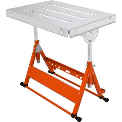 VEVOR Lastafel Opvouwbaar 76,2x50,8cm Werktafel Draagvermogen 181kg Hoogteverstelbaar van 63,5 tot 81,3cm Verstelbare hoek 0°/30°/90° Werkbank Werkplaatstafel van koolstofstaal met wielen