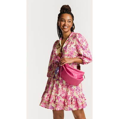 Shiwi Joni Dress Flower Fields Pink Flower Fields Größe: XS | Minikleider Outlet | Damen | Rosa